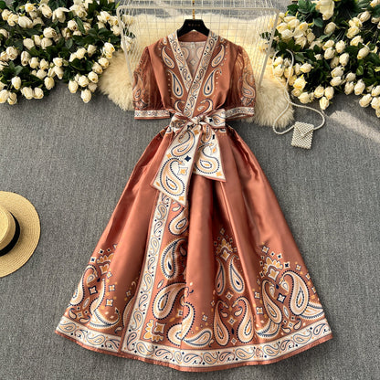 Courtly Floral Maxi Dress