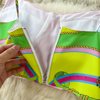 Colorful Printed 2pcs