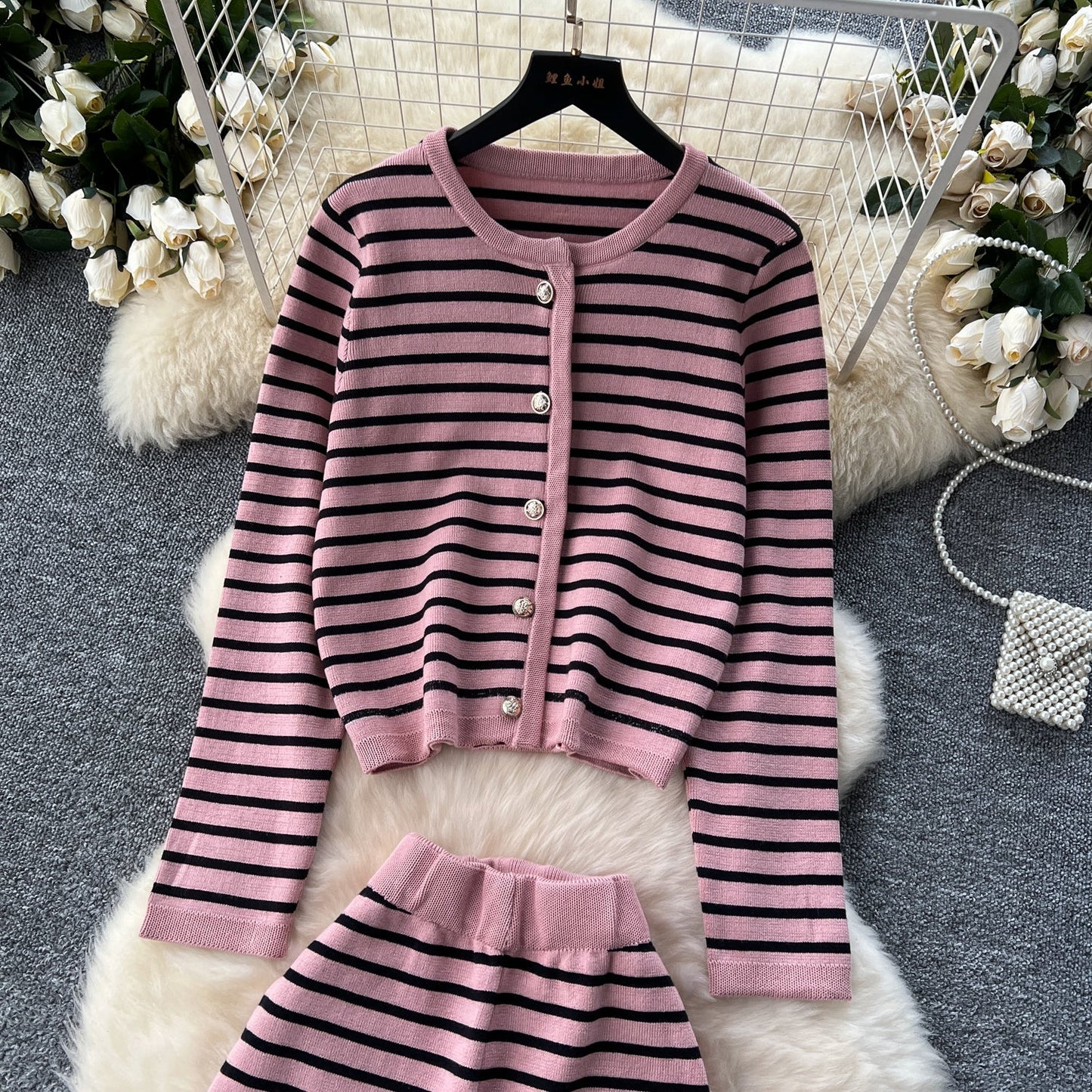 Cardigan&Trousers Printed Casual 2Pcs