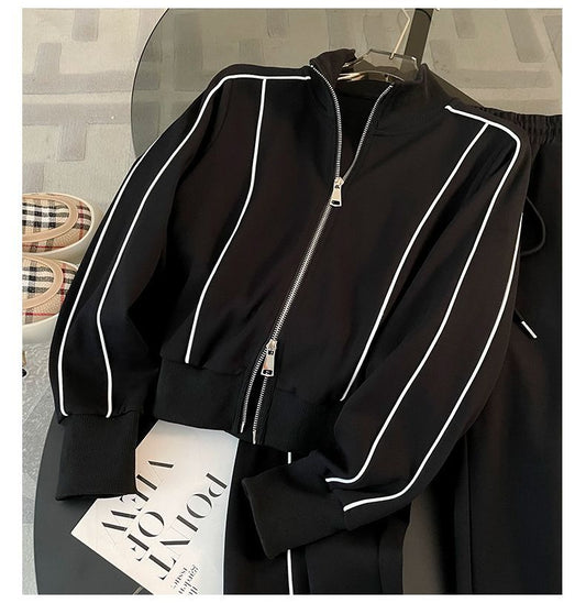 Unisex Striped Set - Zip-Up Hoodie & Joggers