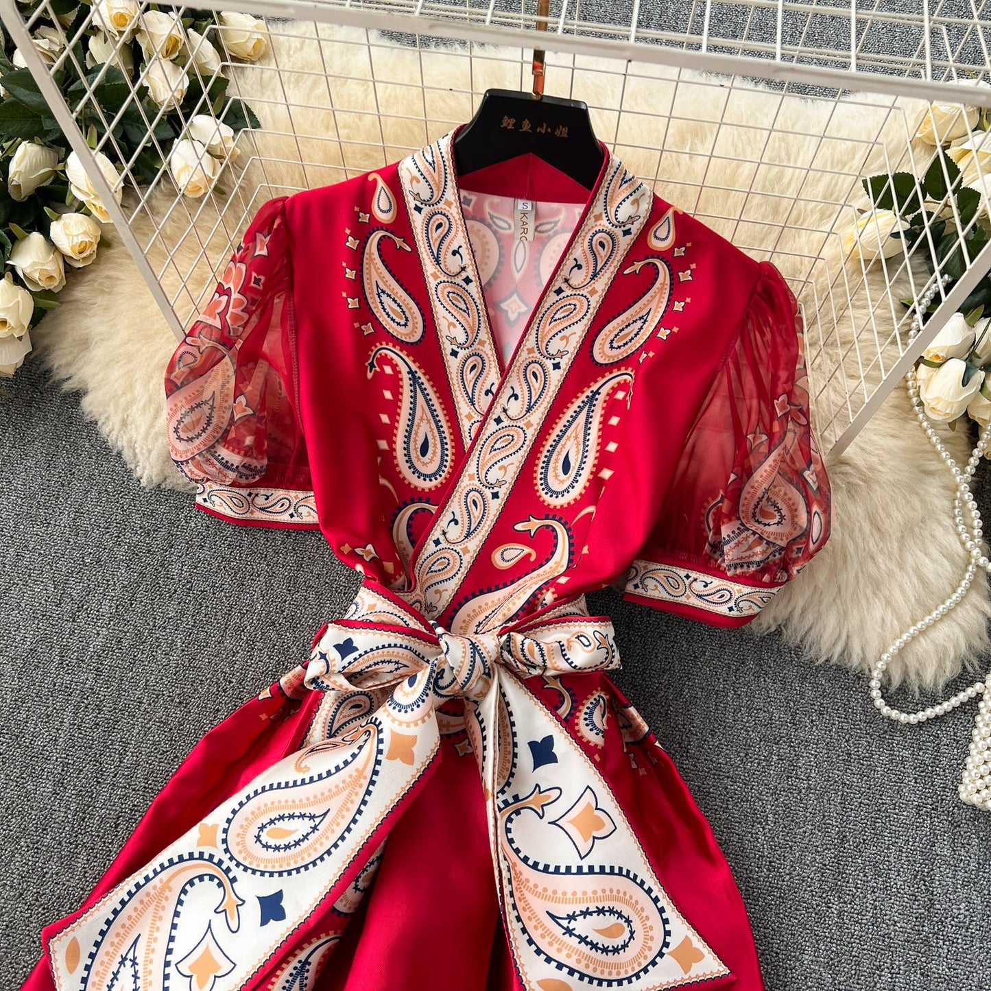 Courtly Floral Maxi Dress