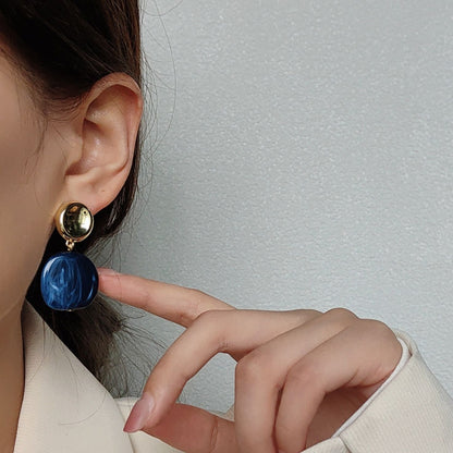 Haze Blue Geometric Fashion Earring