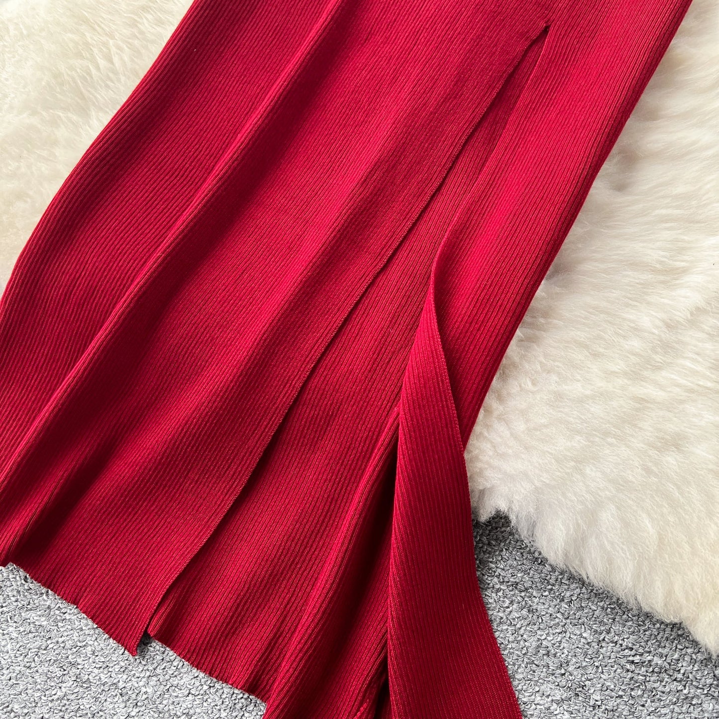 Knitwear&Half-body Skirt Knitted 2Pcs