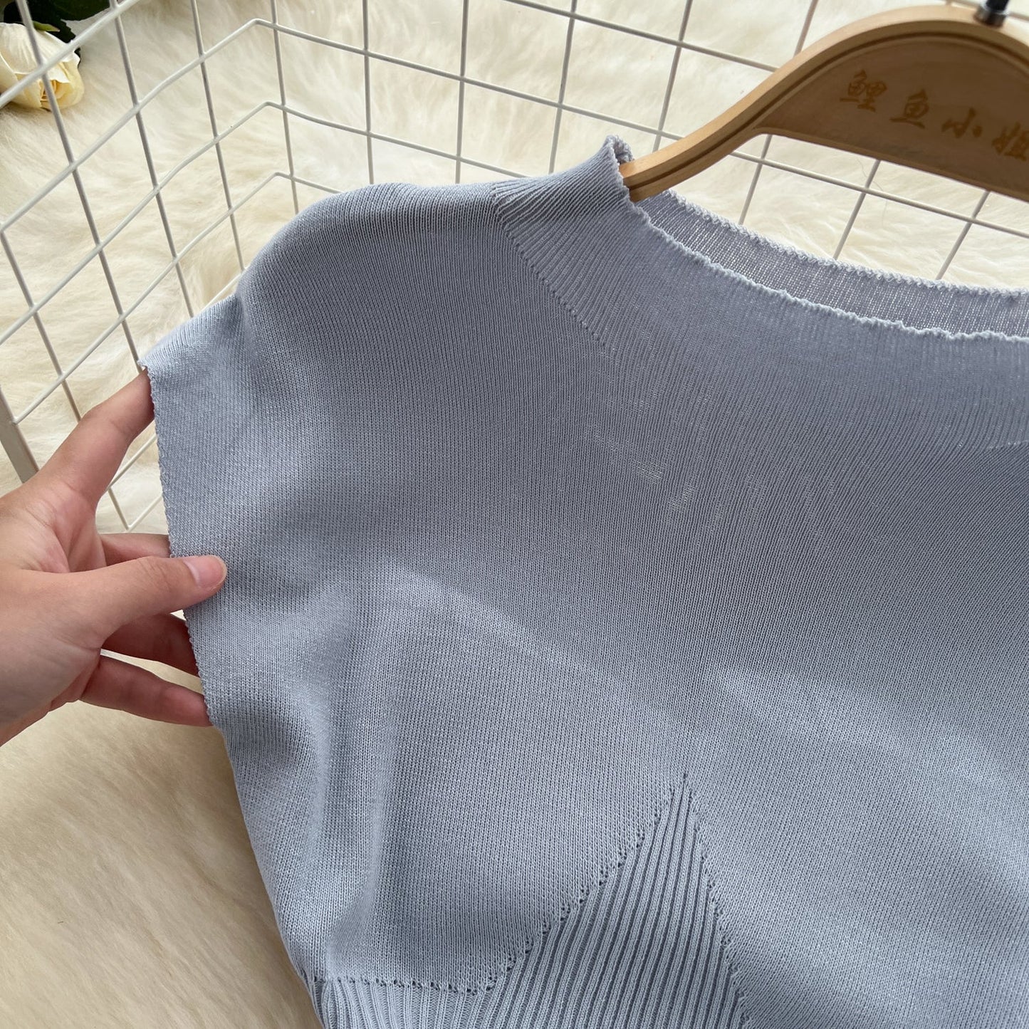Vintage Cable-Knit Sleeveless Turtleneck Dress