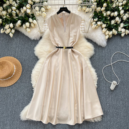 Women's Classic V-Neck Sheath Dress