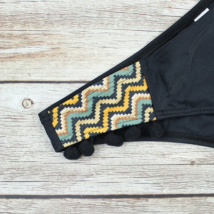Backless Tribal Print Bikini