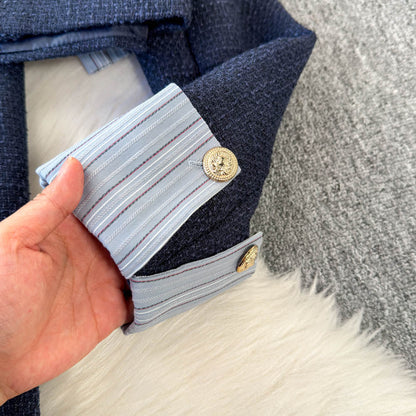 Stripe Dress & Structured Blazer Matching Set