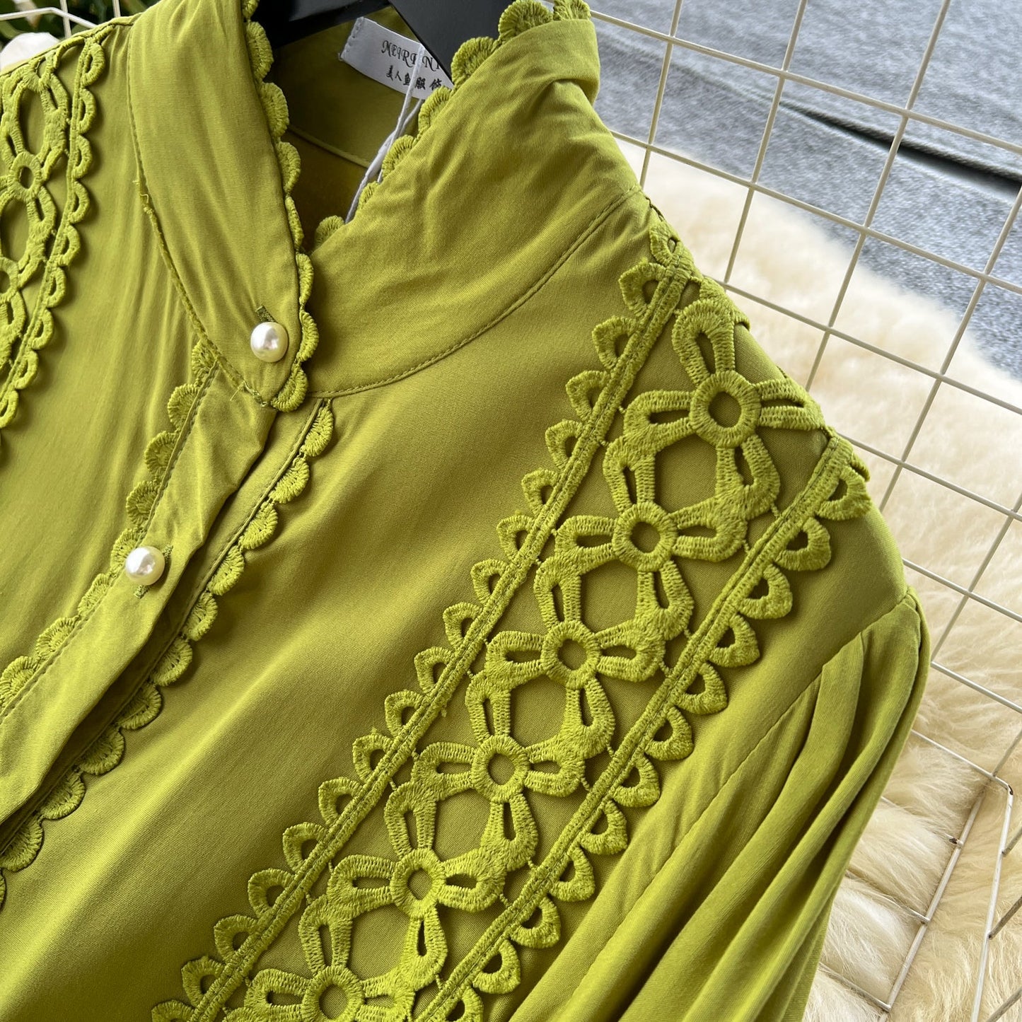 Retro Folkloric Lace Layered Dress