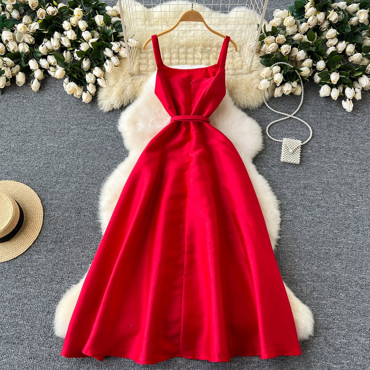 Elegant Chiffon Puffy Slip Dress