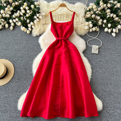 Elegant Chiffon Puffy Slip Dress