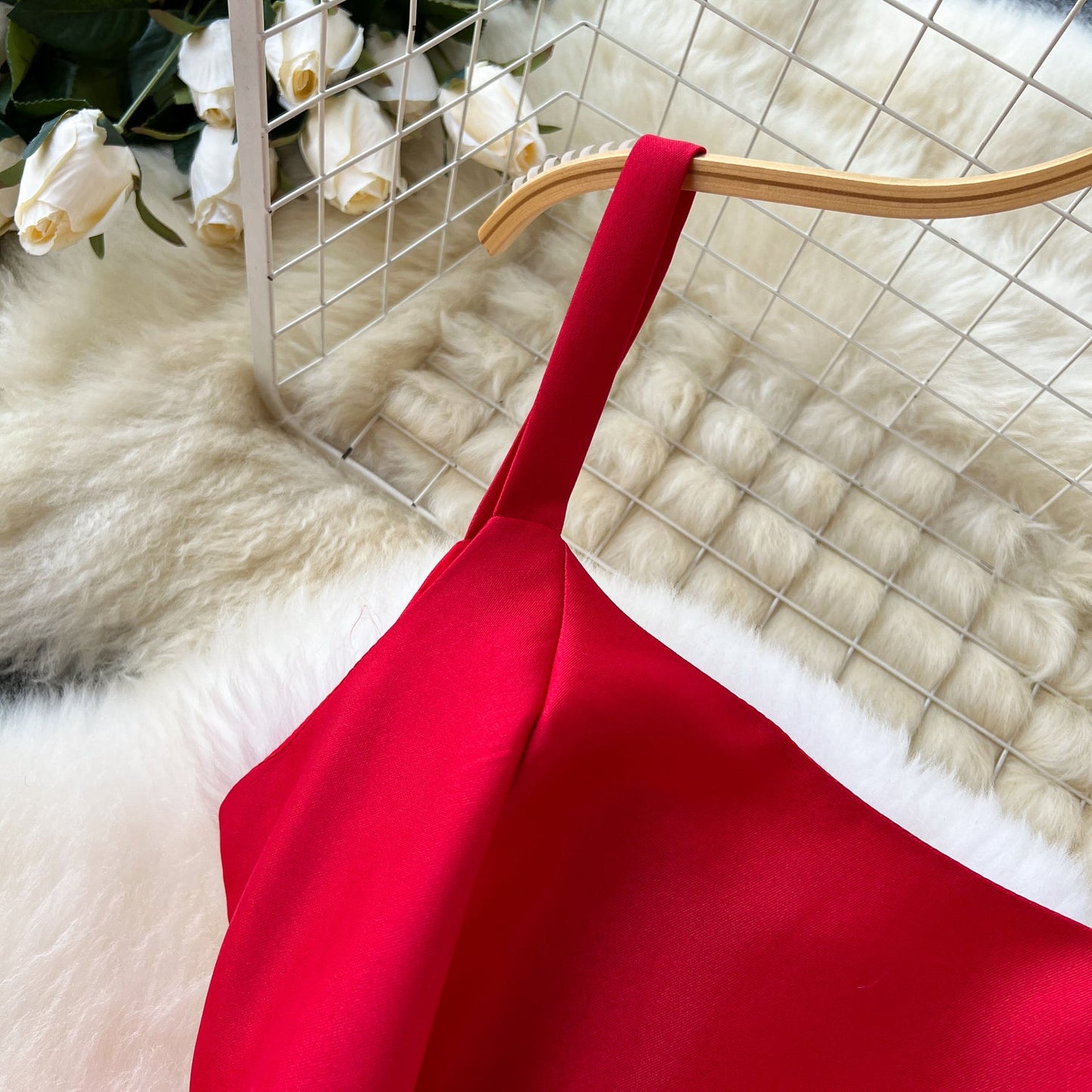 Elegant Chiffon Puffy Slip Dress