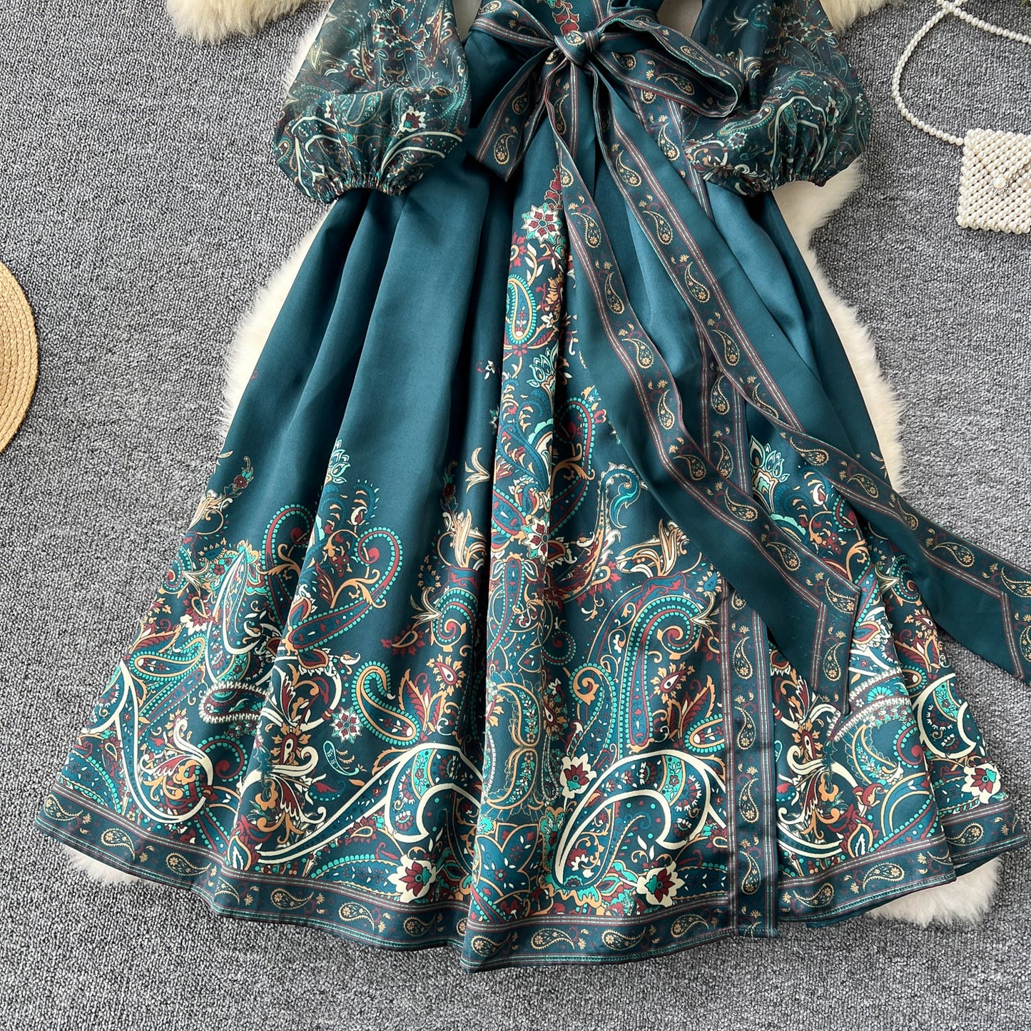 Romantic A-line Floral Maxi Dress