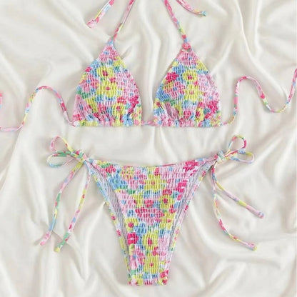 Triangle Packet Three-Point Strappy Bikini