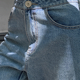 Chic Printed Patchwork Flared Jeans