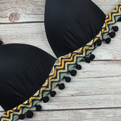 Backless Tribal Print Bikini