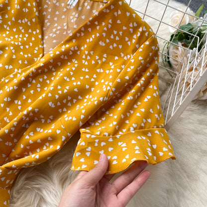 Chic Retro Polka Dot V-Neck Dress