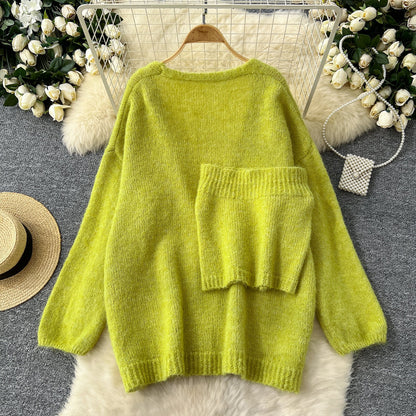 Tank Top&Loose-fit Cardigan 2Pcs