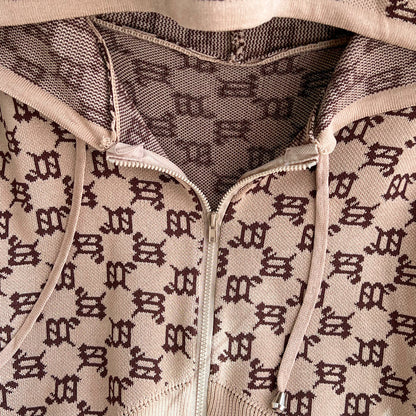Zipped Hoodie&Trousers Printed 2Pcs