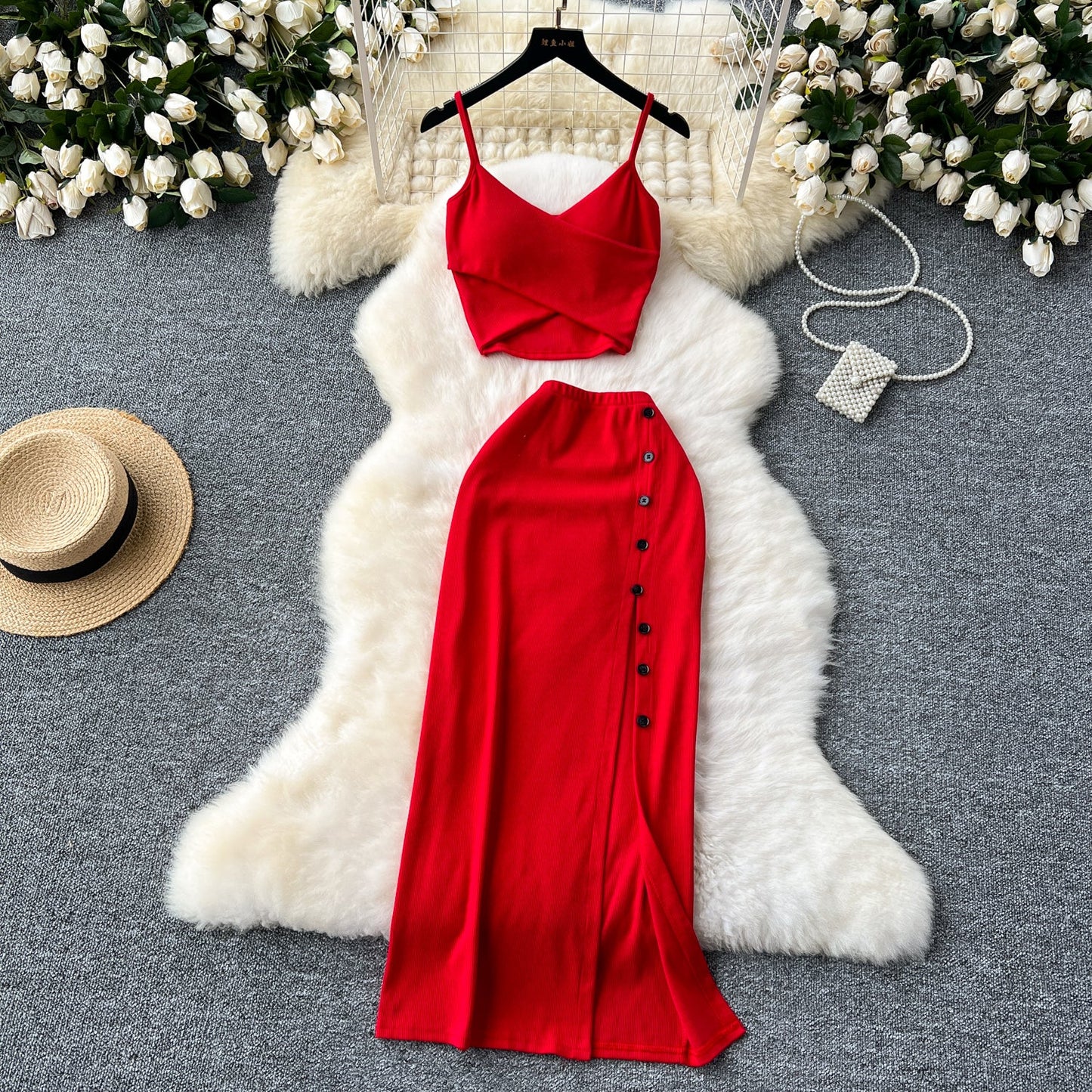 Women's Knit Two Piece Camisole Set