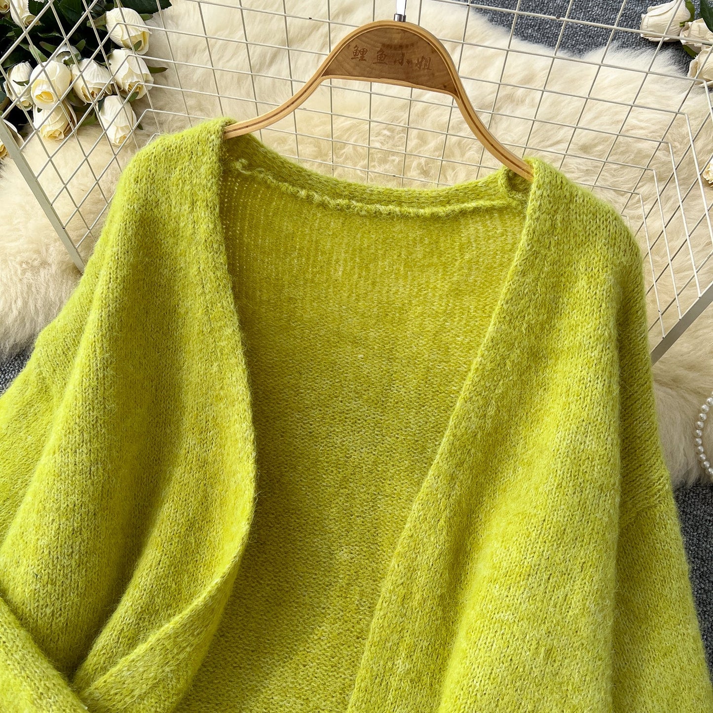 Tank Top&Loose-fit Cardigan 2Pcs