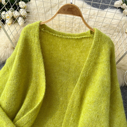 Tank Top&Loose-fit Cardigan 2Pcs