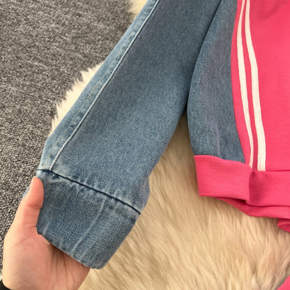 Leisure Wear Patchwork Denim 2Pcs