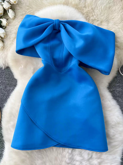 Design Colorful Bow Party Dress