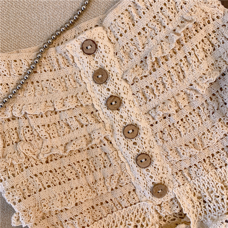 Chic Hollow Ruffled Camisole Top
