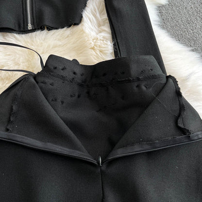 Rhinestone Sweater & Midi Skirt Matching Set