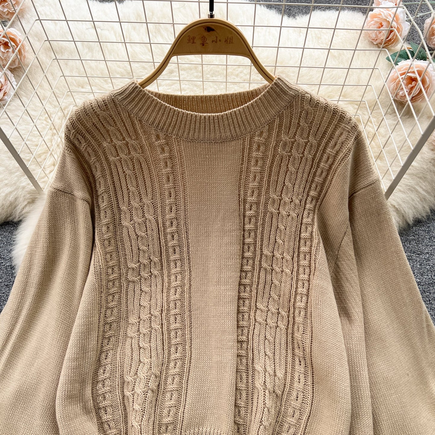 Ensemble torsadé 2 pièces pull et jupe sirène
