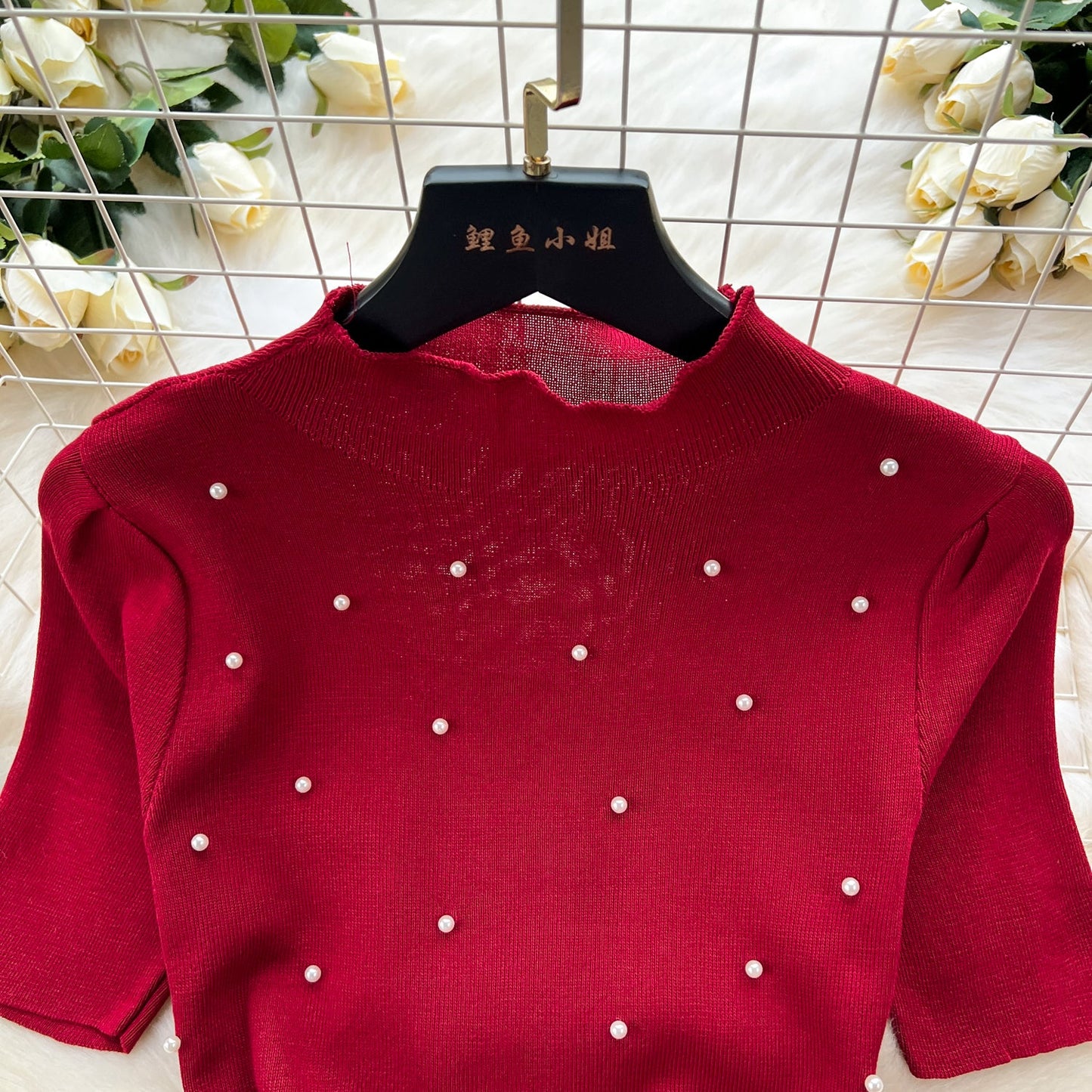 High-end Beaded Slim Knitted Dress
