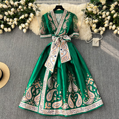 Courtly Floral Maxi Dress