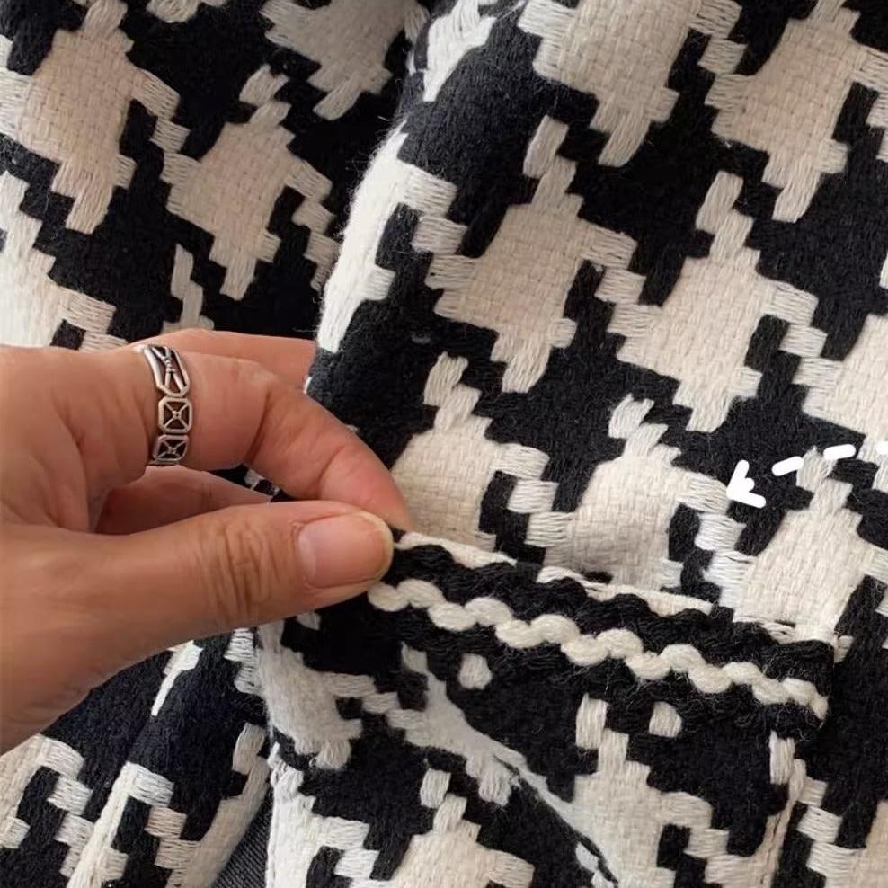Women’s Color Block Houndstooth Jacket