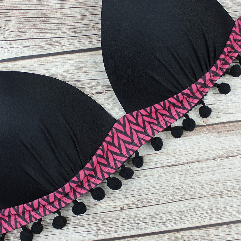 Backless Tribal Print Bikini