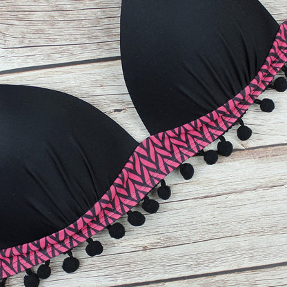 Backless Tribal Print Bikini