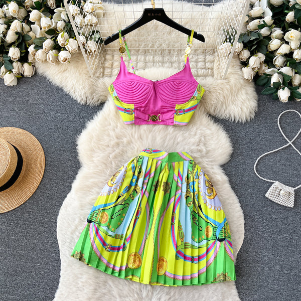 Colorful Printed 2pcs