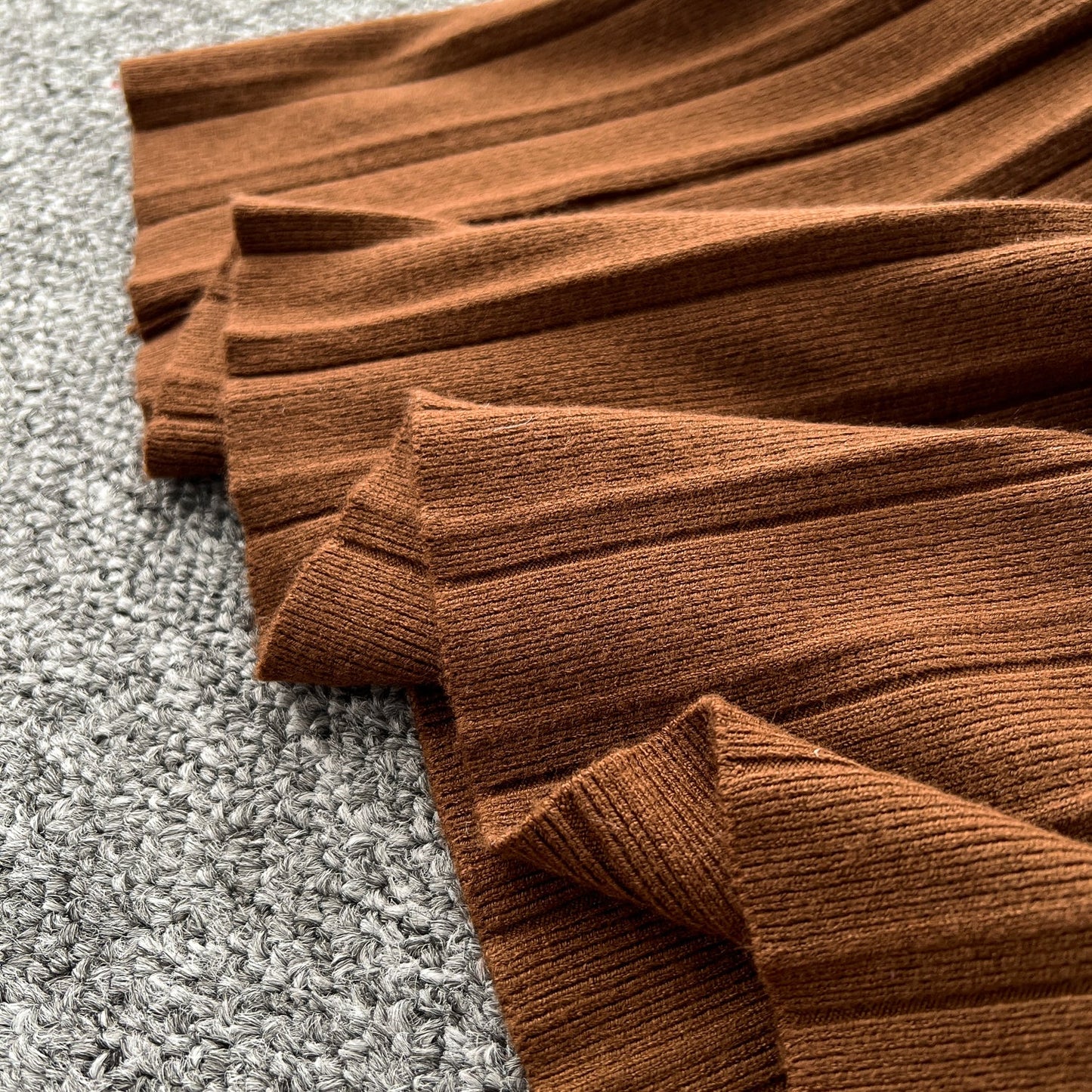 Cardigan&Pleated Skirt Knitted 2Pcs