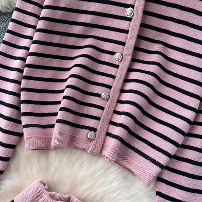 Cardigan&Trousers Printed Casual 2Pcs