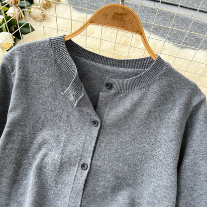 Cardigan&Vest Dress Knitted 2Pcs