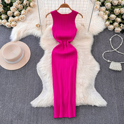 Chic Bodycon Sleeveless Knitted Dress