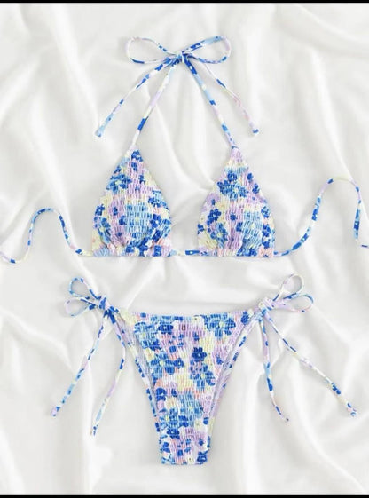 Triangle Packet Three-Point Strappy Bikini