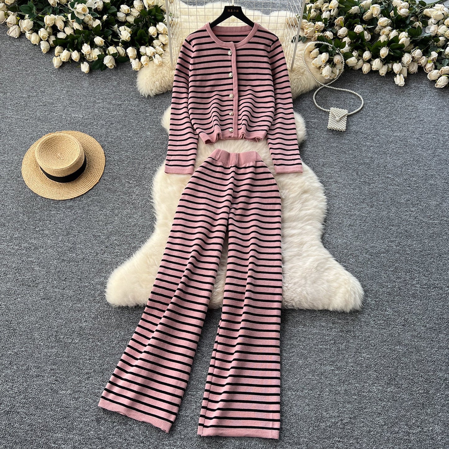 Cardigan&Trousers Printed Casual 2Pcs