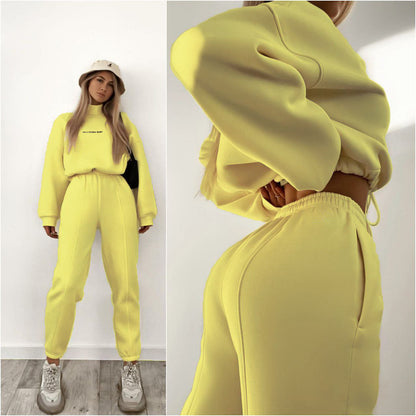 Bedrucktes Sweatshirt und Hose, leger, 2-teilig