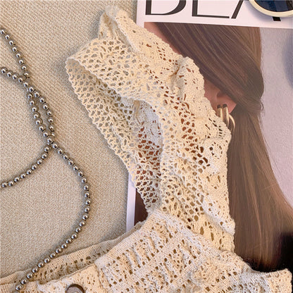 Chic Hollow Ruffled Camisole Top