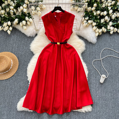 Women's Classic V-Neck Sheath Dress