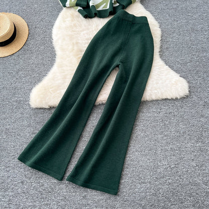 Asymmetric Block Knit & Relaxed Pant Duo