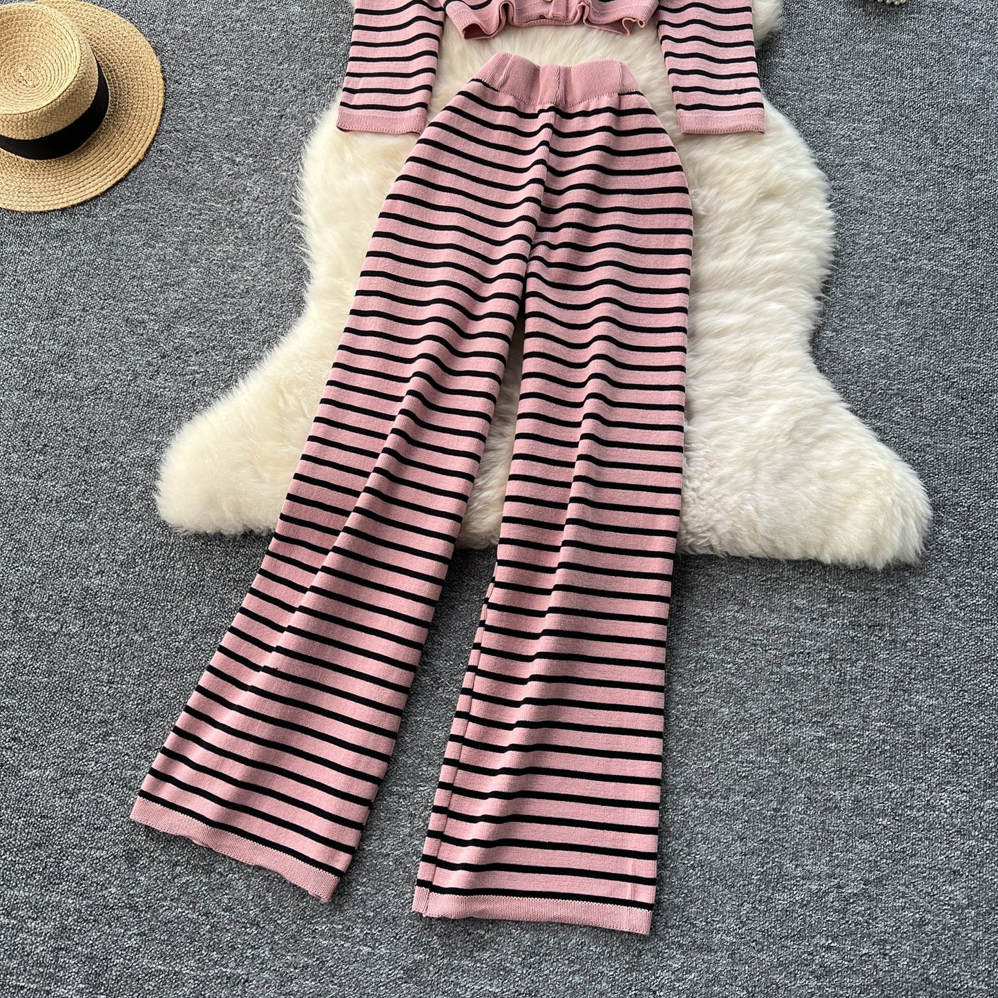 Cardigan&Trousers Printed Casual 2Pcs