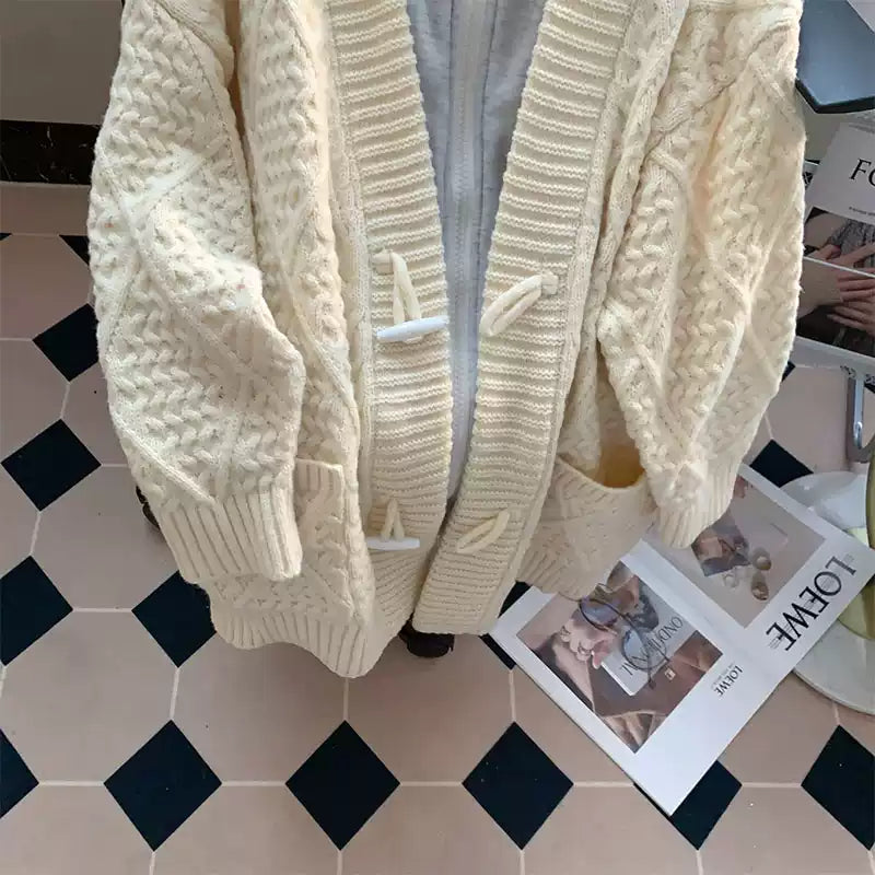 Faux Two-pieces Patchwork Zipped Cardigan