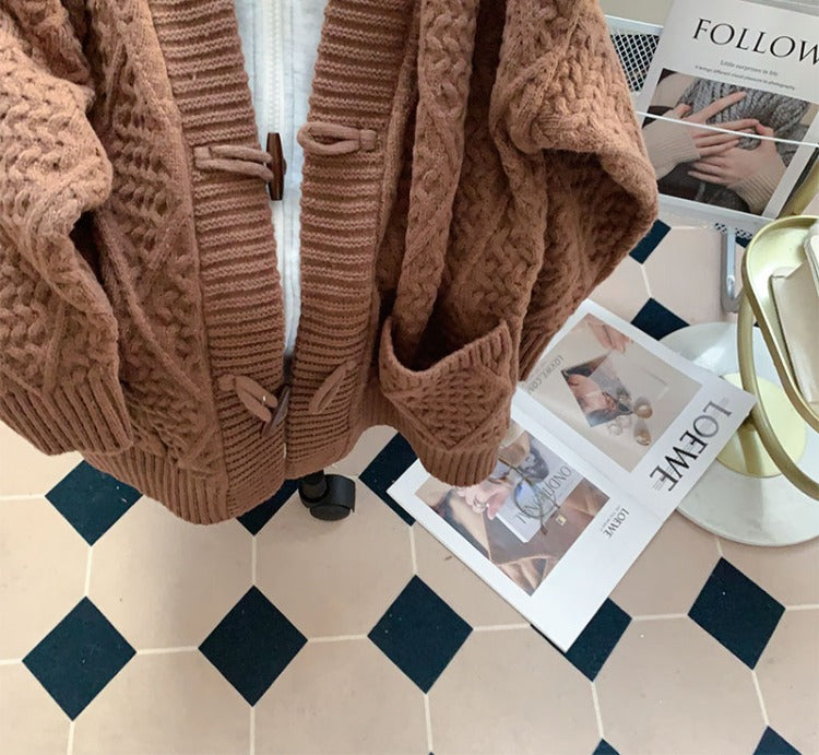 Faux Two-pieces Patchwork Zipped Cardigan