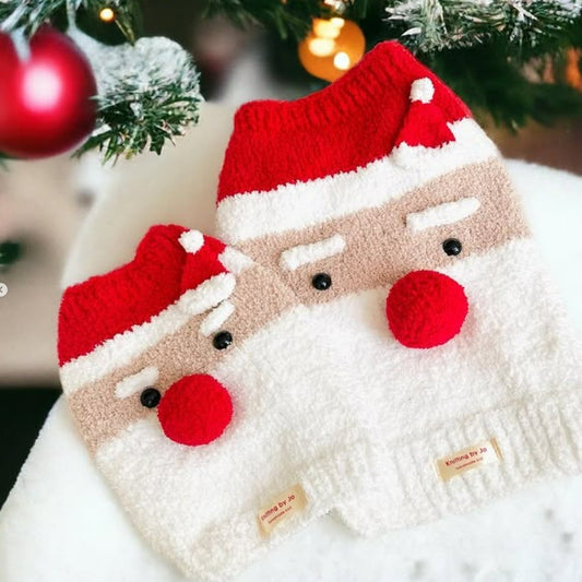 Santa Claus Knit Sweater Vest for Dogs and Cats